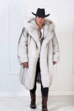 Rowan | Men’s Luxury Blue Fox Fur Coat