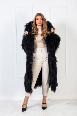 Orson | Luxury Mongolian Lamp Fur Coat With Collar