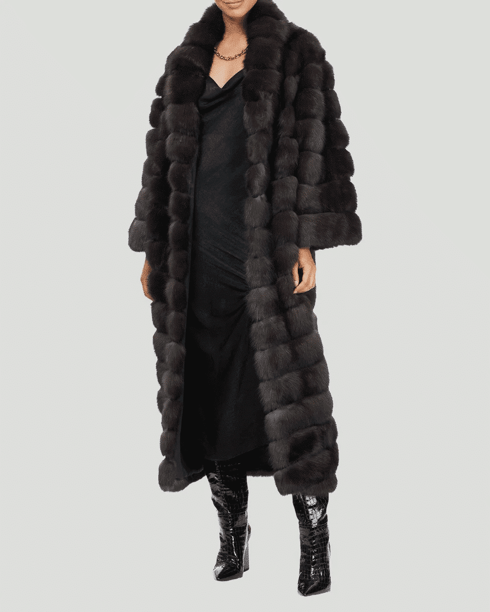 Lorelei | Luxury Russian Sable Full Length Fur Coat With Lavish Collar